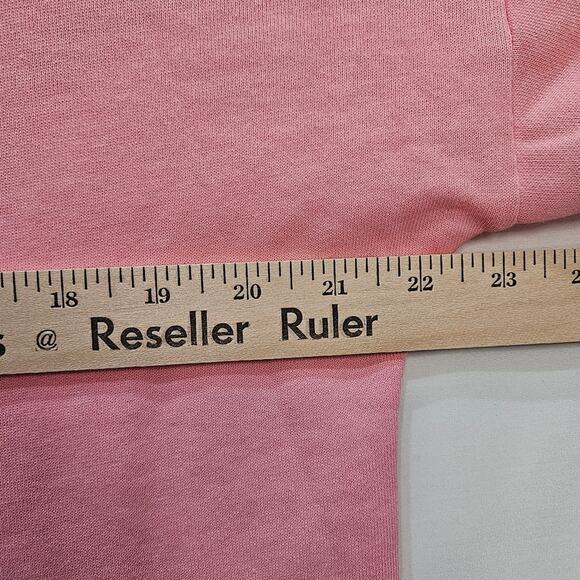 Circus NY Cropped Crewneck Sweatshirt Puffed Cuff Red Pink Size Medium - Picture 8 of 9